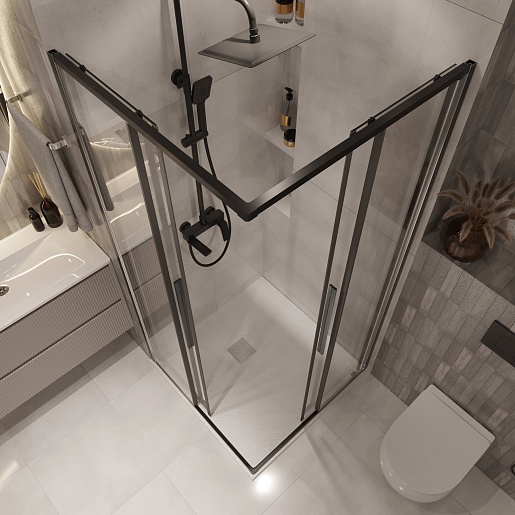 Niagara Душевой уголок Nova 90x90 NG-6823-34BLACK – картинка-5